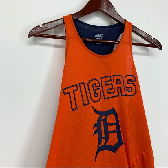 Genuine Merchandise Detroit Tigers Tie Front Waist Soft Muscle Tank Nwt Girls XL - Picture 6 of 16